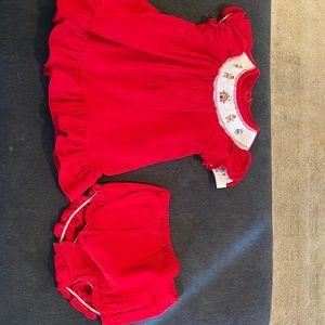 Gingerbread man dress with bloomers